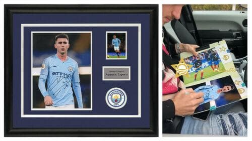 直筆サイン入り写真 アイメリク・ラポルテ マンチェスター・シティFC SA鑑定済