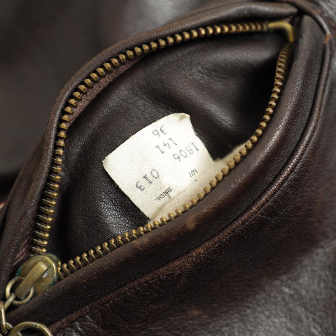 90年代 ショットレザーシングルライダースジャケット ダークブラウン ビンテージ