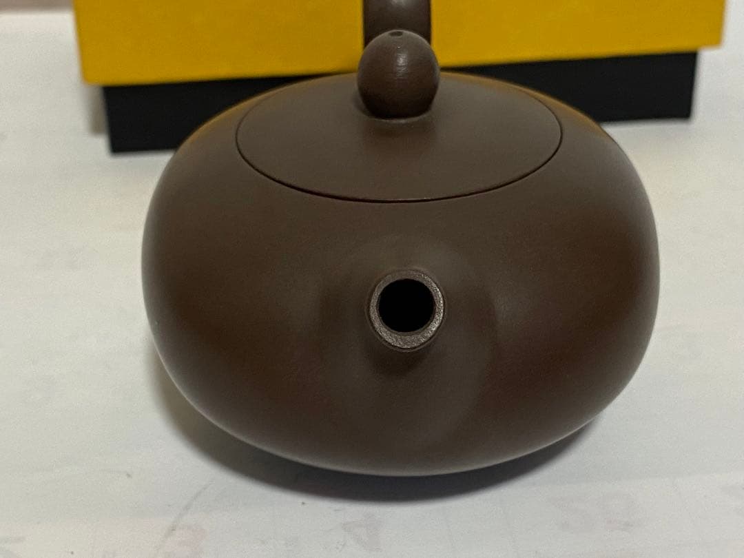 ♦中国？台湾 陸羽造 扁壺形 茶壺 茶道具 煎茶道具 茶器 急須 骨董品