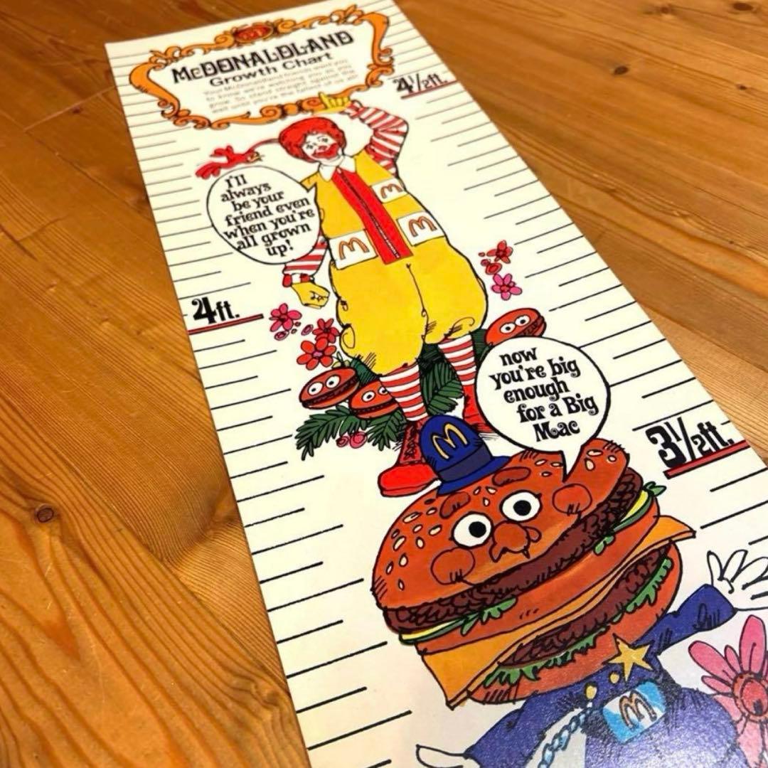 70s マクドナルドランド　キャラクター　身長計　ポスター　イービルグリマス
