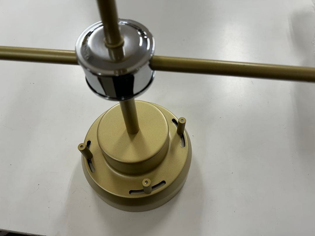 アンティーク シーリングライト ゴールド3灯8畳 手吹き ガラスセードLED対応