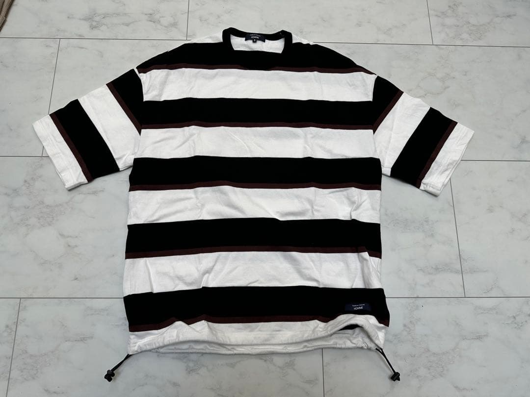 25ss コムデギャルソンオム　ボーダー　オーバーサイズ Tシャツ