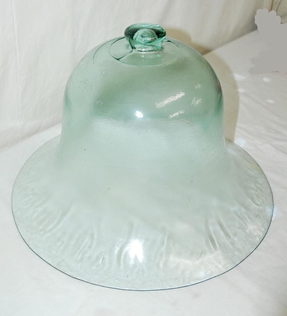 ベルジャー フレンチクローシュガラス グリーン ヴィンテージ ハンドメイド