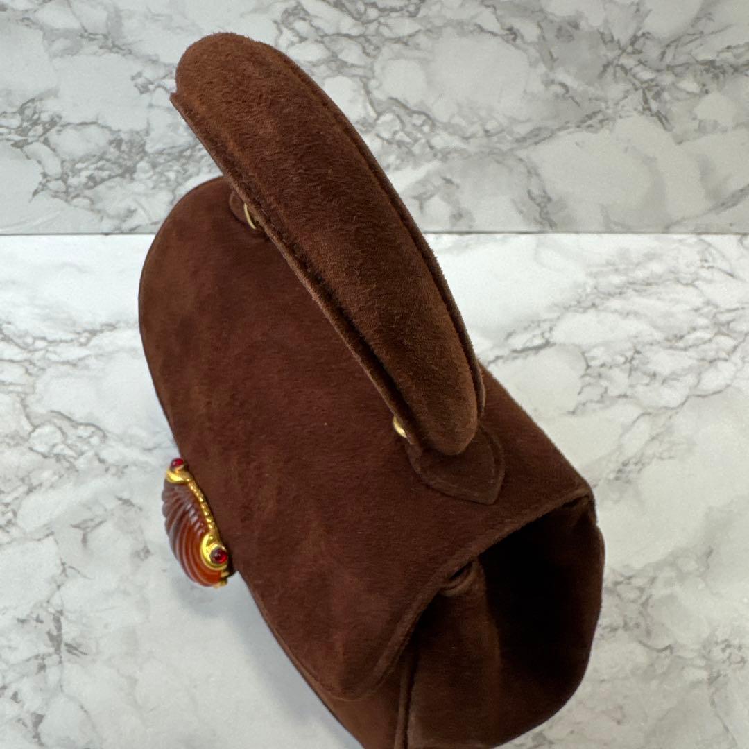 VALENTINO ヴァレンティノ イタリア製 本革 スエードレザーハンドバッグ