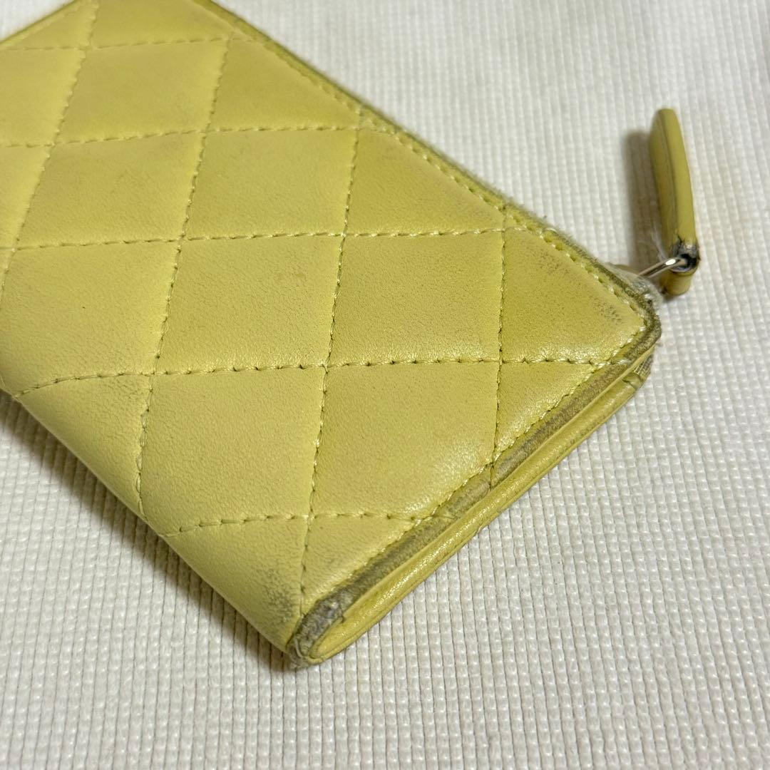 CHANEL シャネル ラムスキン 25番台 ケース キーリング イエロー
