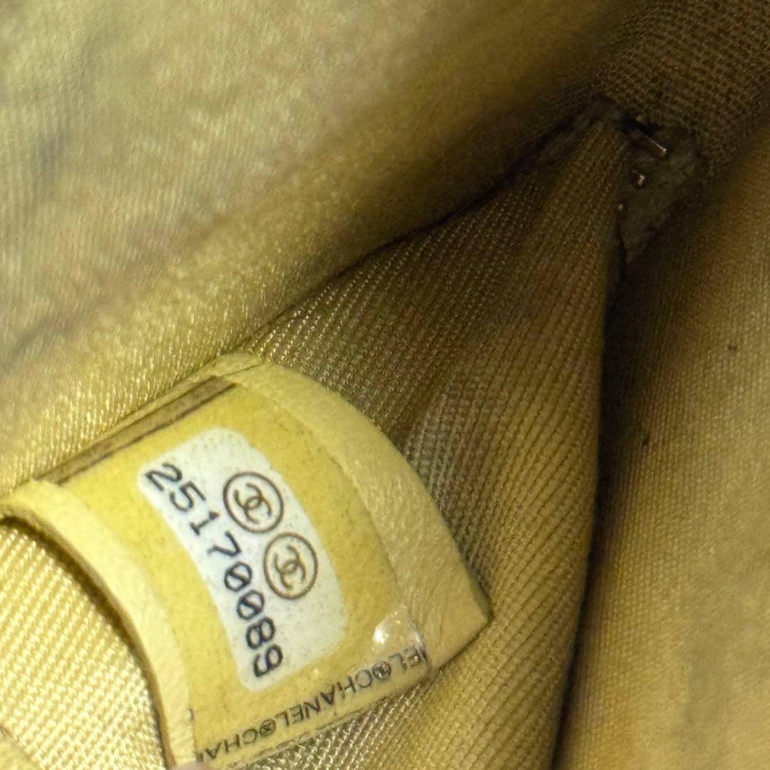 CHANEL シャネル ラムスキン 25番台 ケース キーリング イエロー