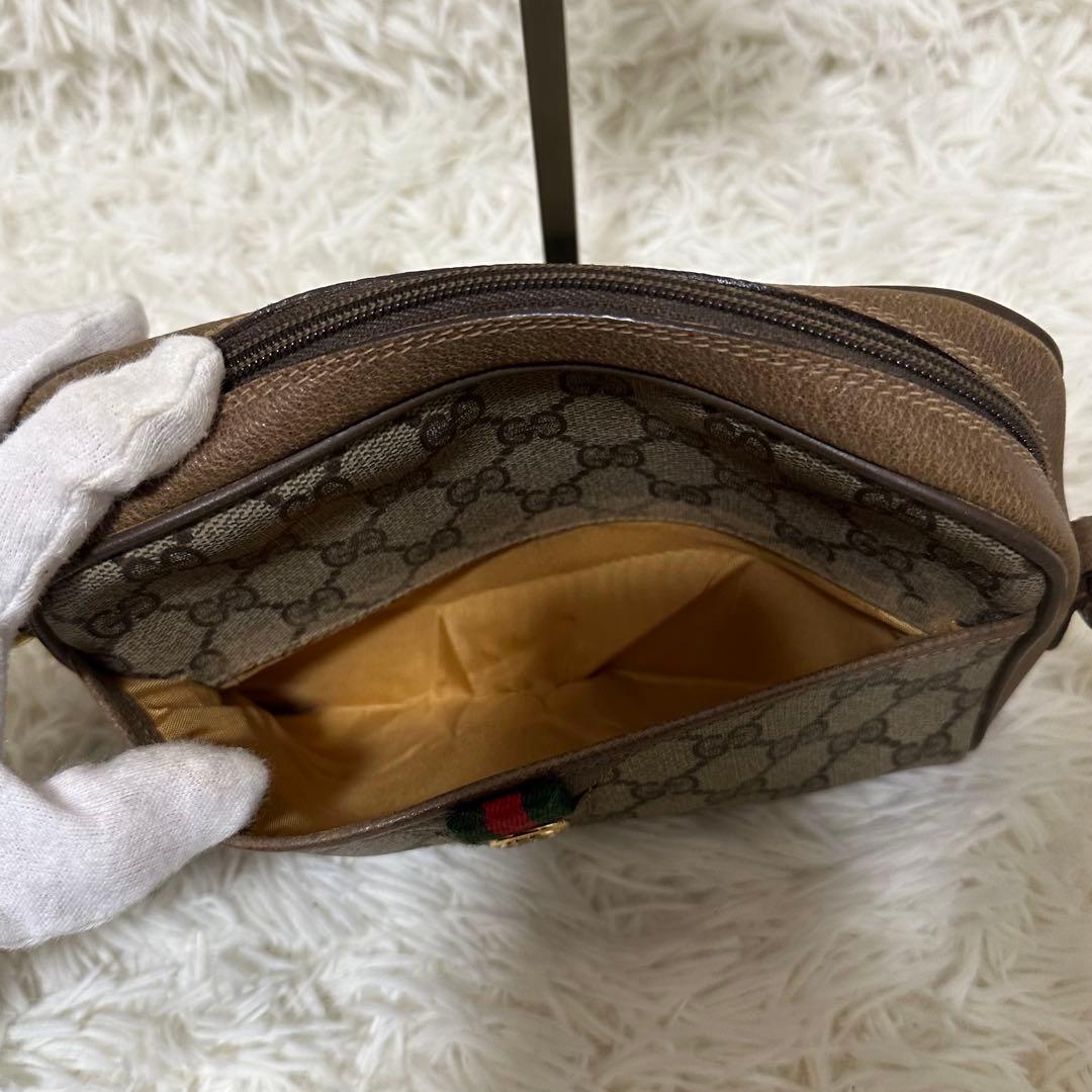 値下げ オールドグッチ GG 金具 レザー ショルダーバッグ シェリーライン