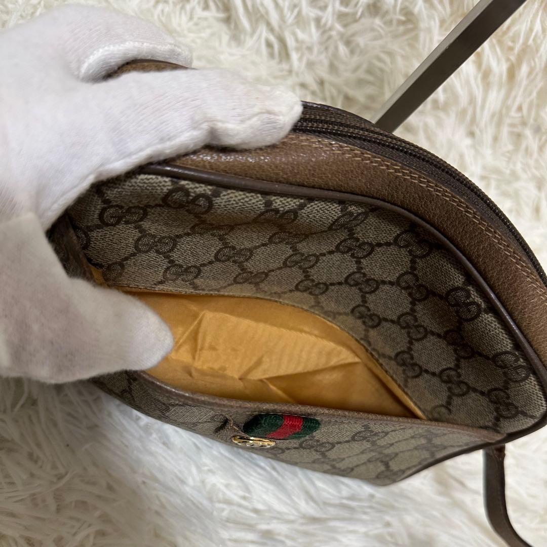 値下げ オールドグッチ GG 金具 レザー ショルダーバッグ シェリーライン