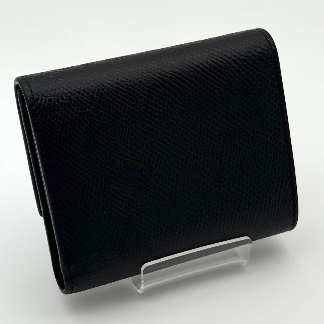 美品 CELINE スモール トリフォールド ウォレット 三つ折り 財布 黒