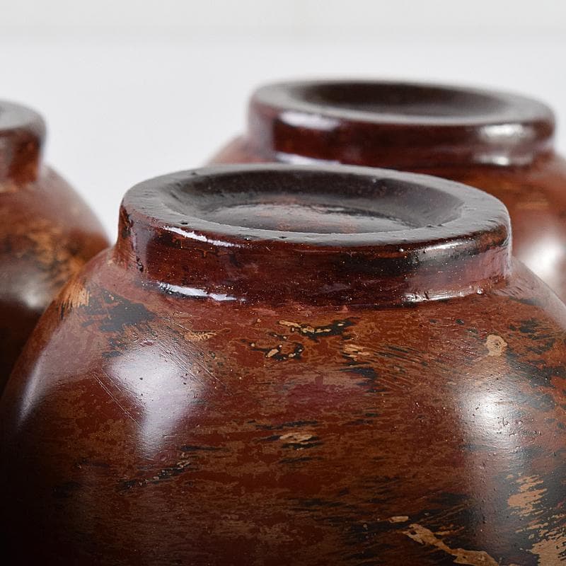 煎茶道具　足助乾漆　高山兼山作　煎茶碗四客　茶托五客　共布共箱　V　R8679