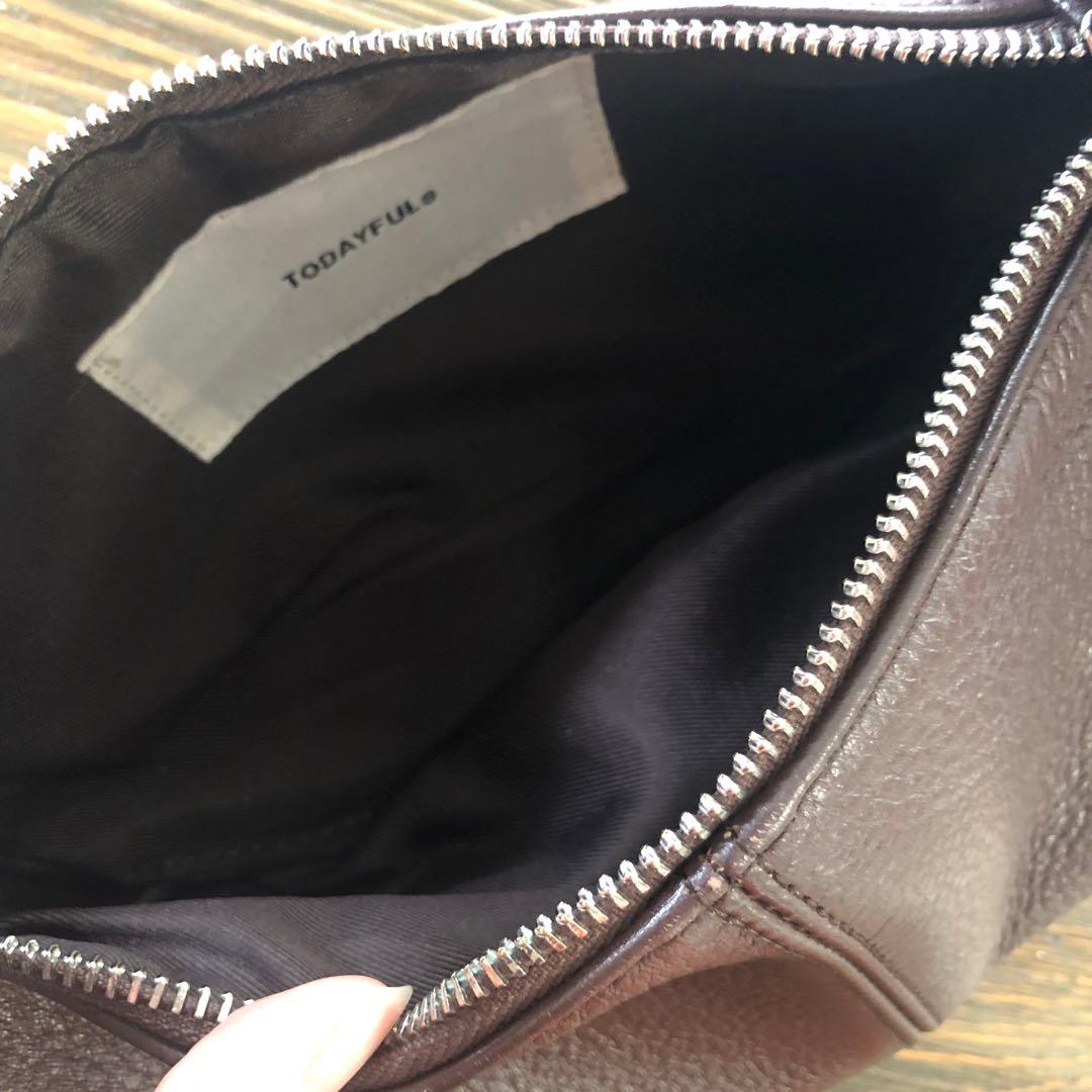 TODAYFUL Leather Wrap Bag バーガンディ