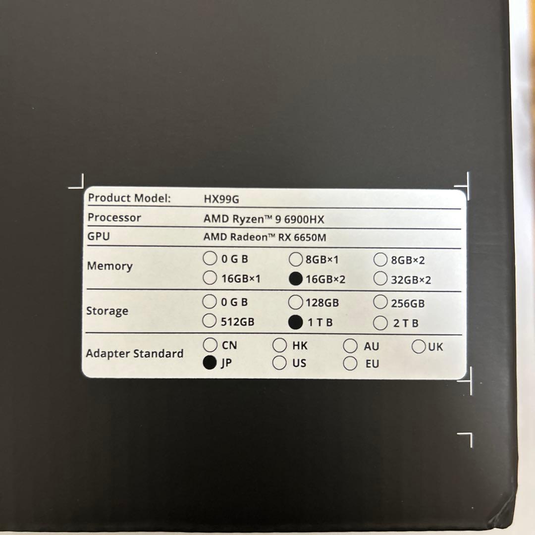 MINISFORUM HX99G ミニPC
