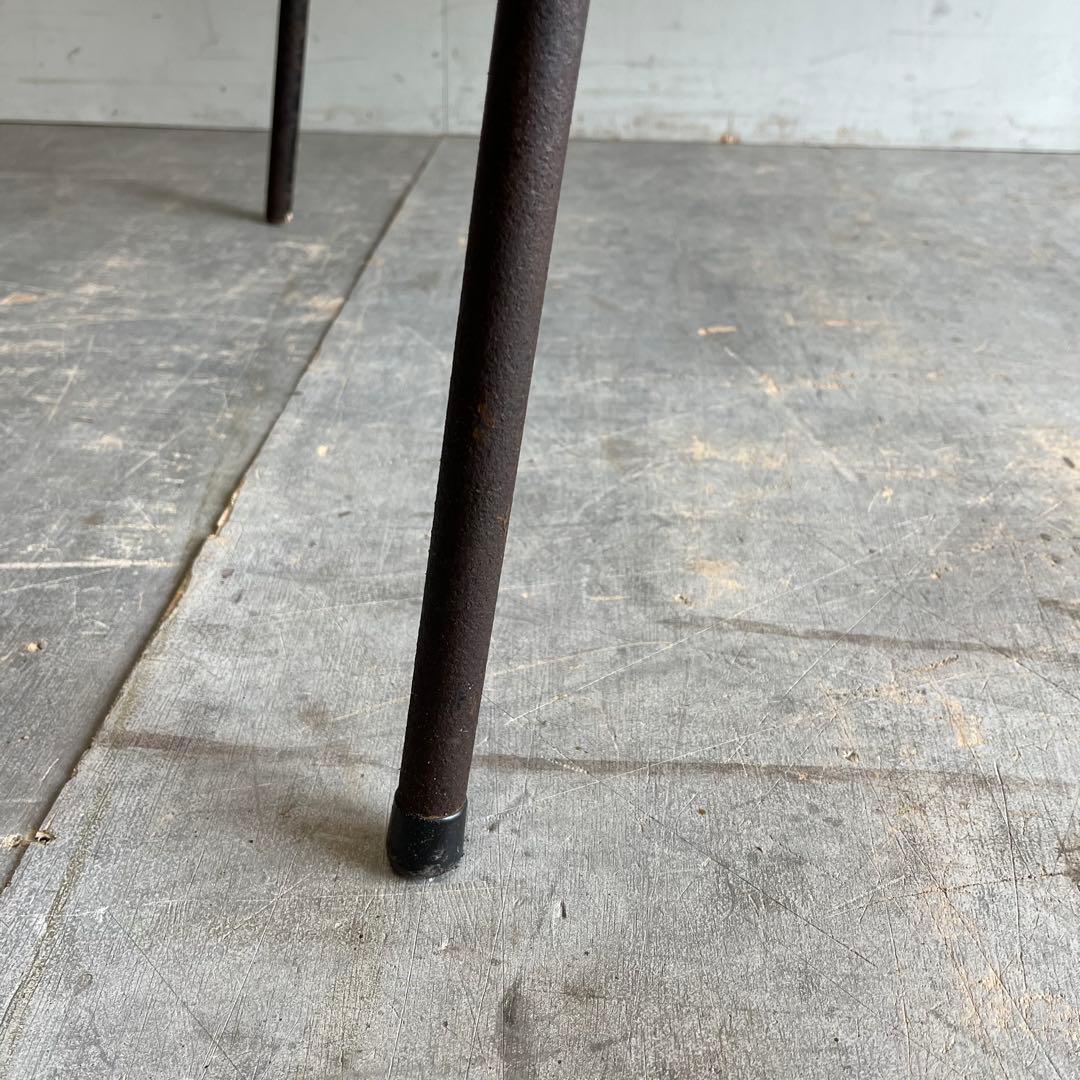 アンティーク アイアン テーブル 古材 一枚板 鉄脚 z542