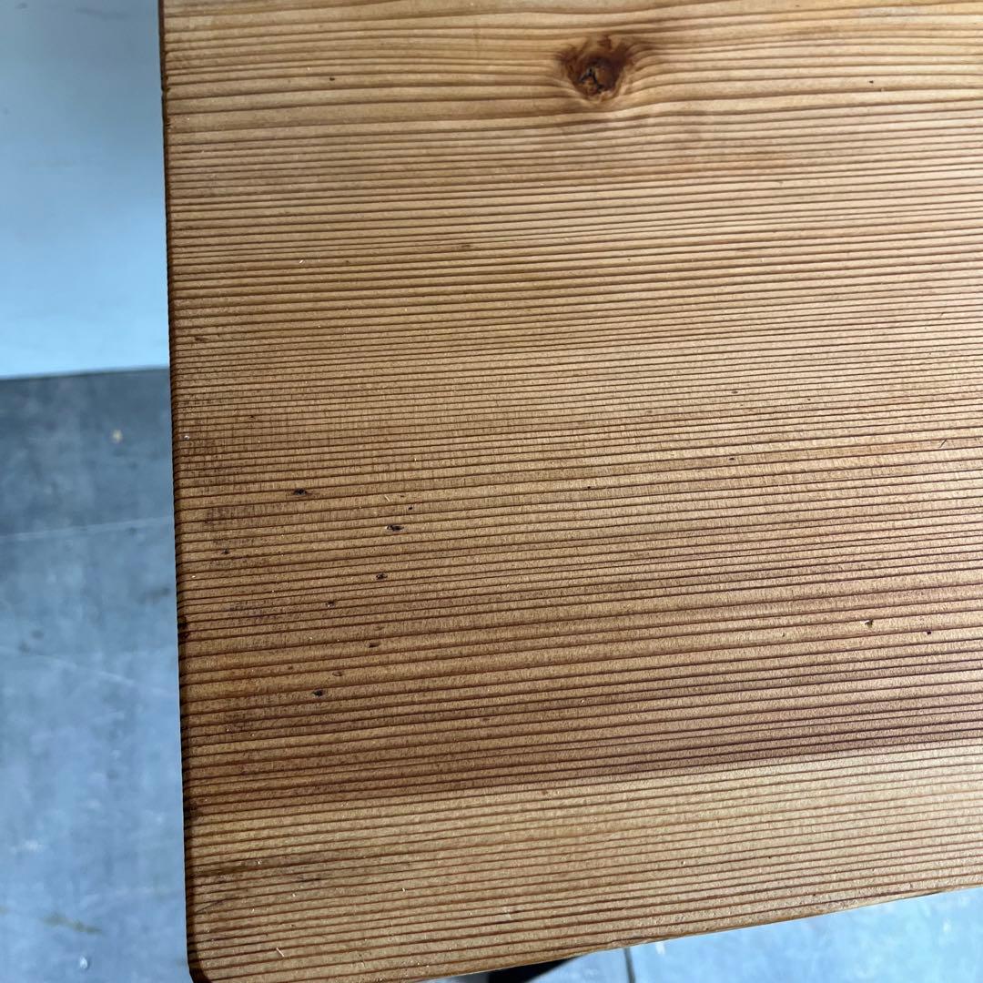 アンティーク アイアン テーブル 古材 一枚板 鉄脚 z542