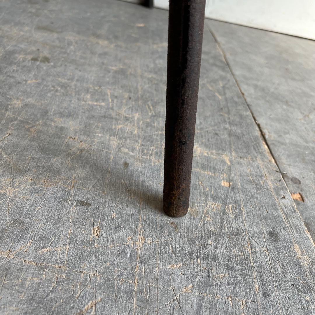 アンティーク アイアン テーブル 古材 一枚板 鉄脚 z542