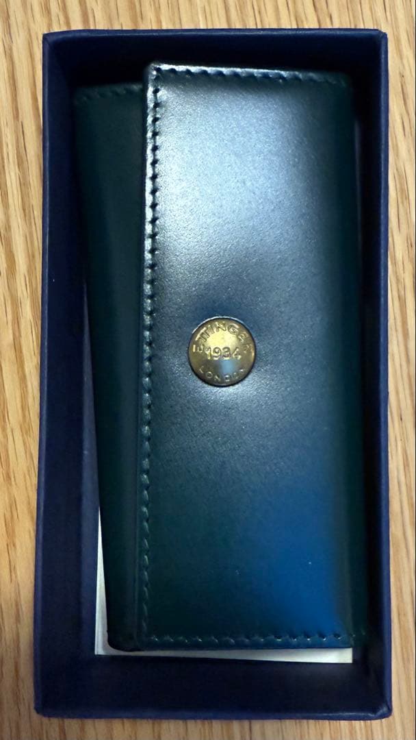 エッティンガー　レザーキーケース　グリーン