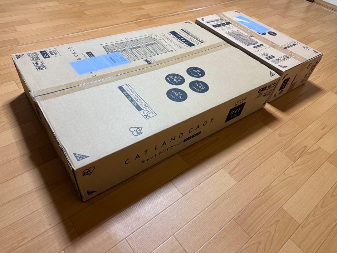 直接引き取りの場合値引き有り　新品未開封品　キャットタワー付ケージ