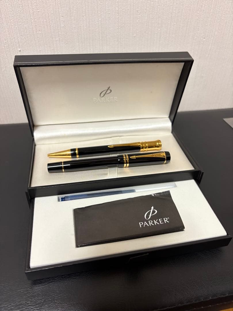 パーカーデュオフォールドインターナショナル万年筆ボールペン専用箱セット