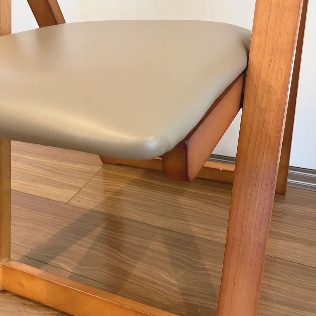 【美品】フォールディングチェア　木製　2 脚セット折りたたみ椅子