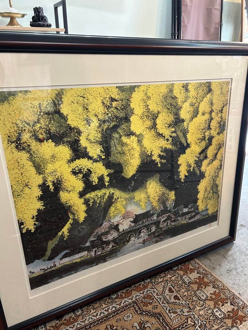 チャンプー　張歩　リトグラフ　中国人画家・張歩「金秋」﻿ 125/200