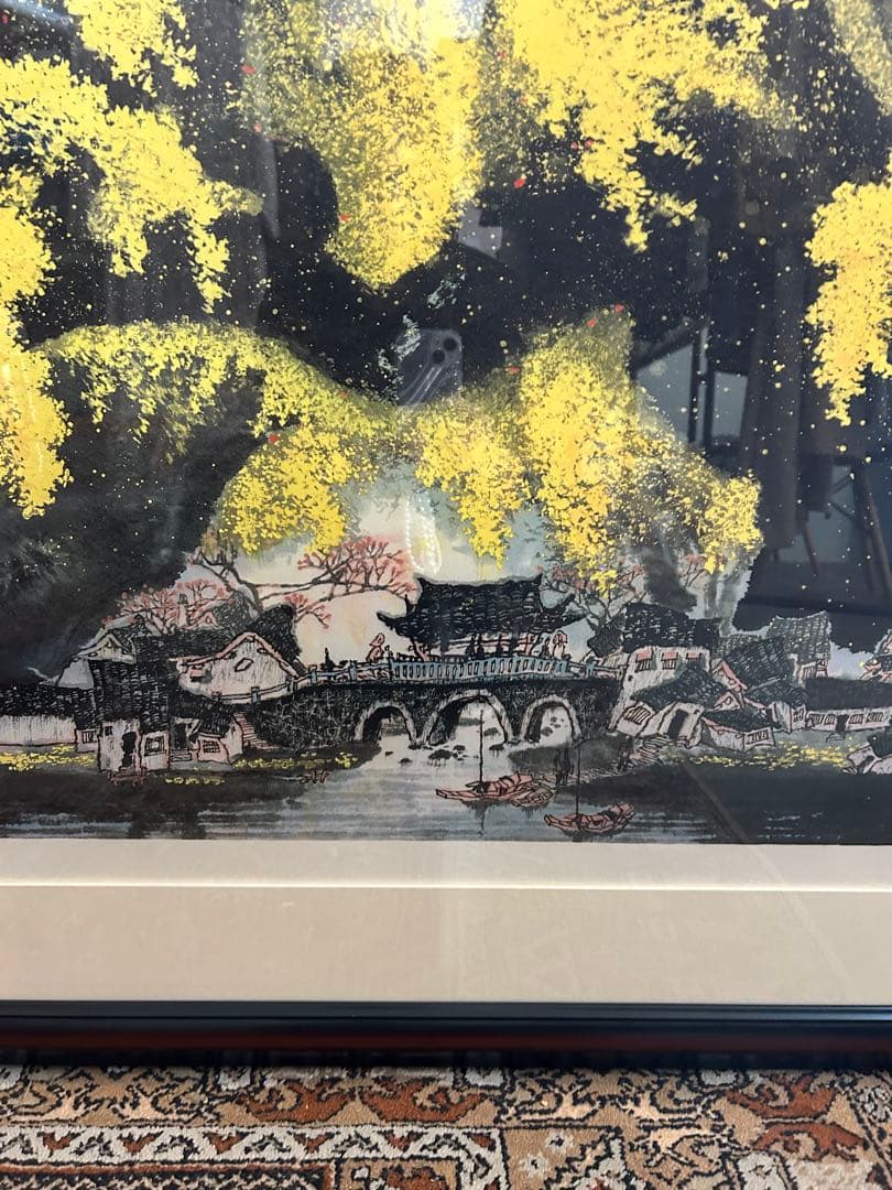 チャンプー　張歩　リトグラフ　中国人画家・張歩「金秋」﻿ 125/200