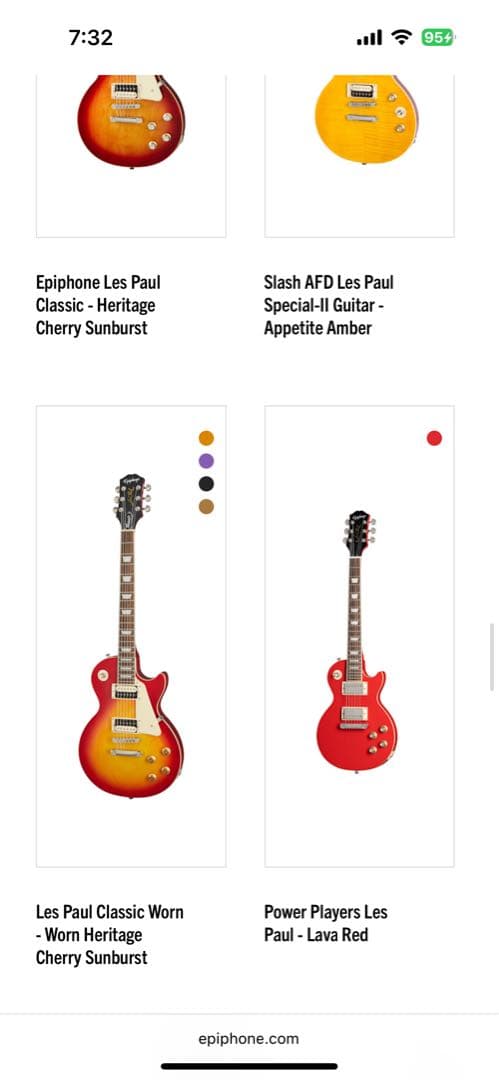 ニ*ル様 Epiphone　レスポール　クラシック　ハードケース付き