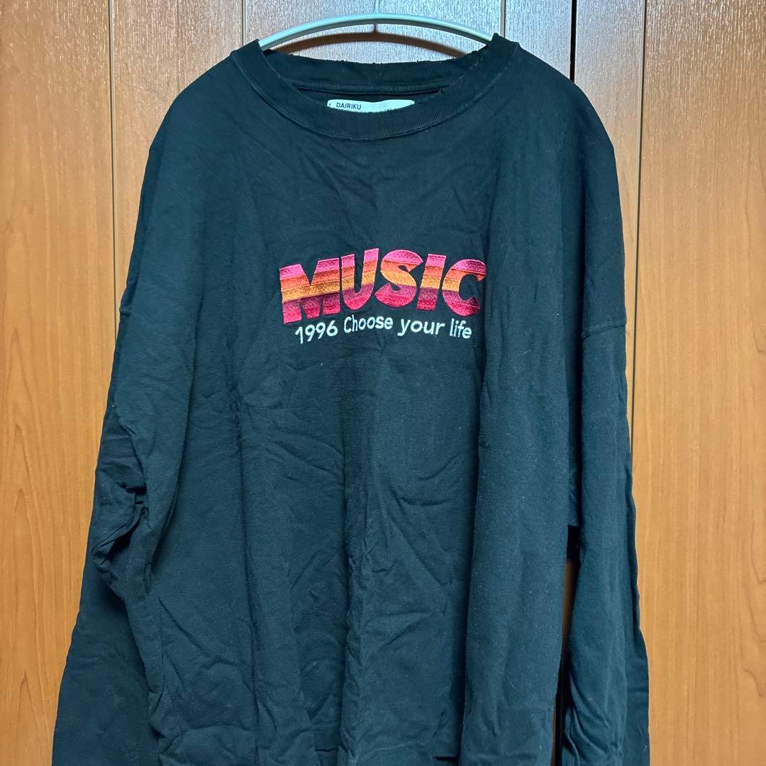 23AW DAIRIKU ダイリク MUSIC TEE ロンT ダメージ加工