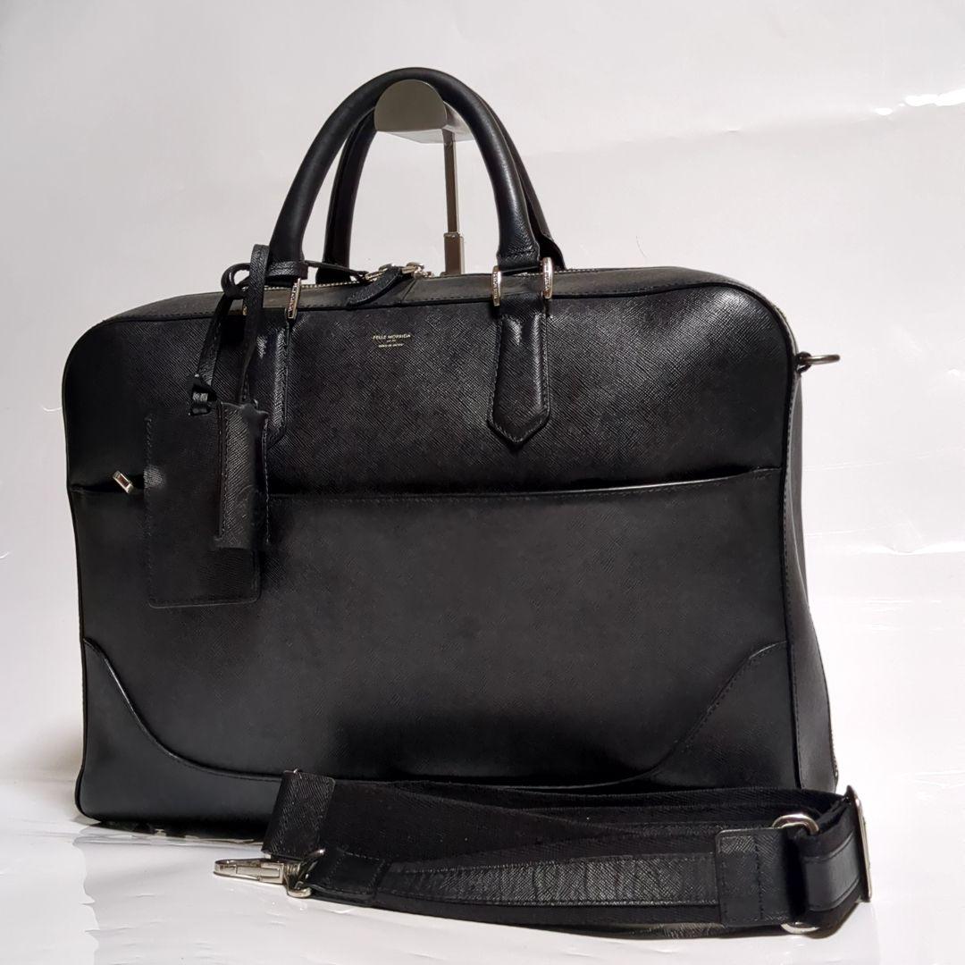 ✨ペッレモルビダ✨ビジネスバッグ キャピターノ レザー ブラック 2way ロゴ