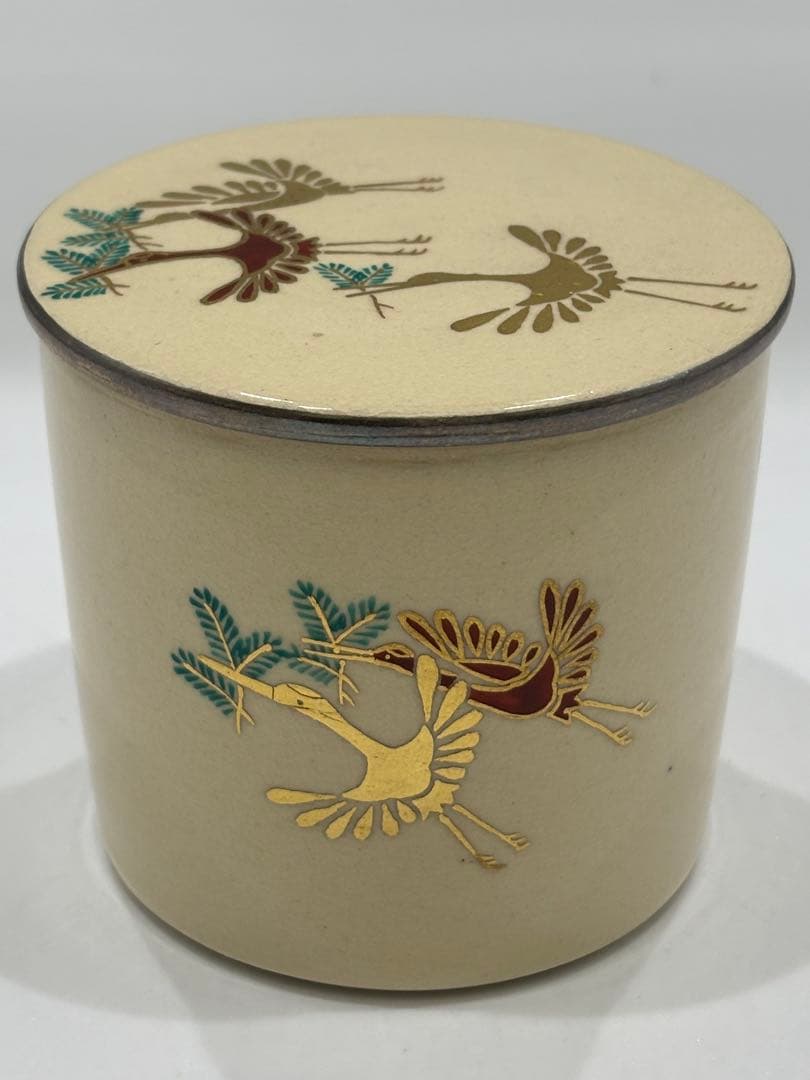 茶道具 松喰鶴替茶器 加藤利昇 替茶器 共箱