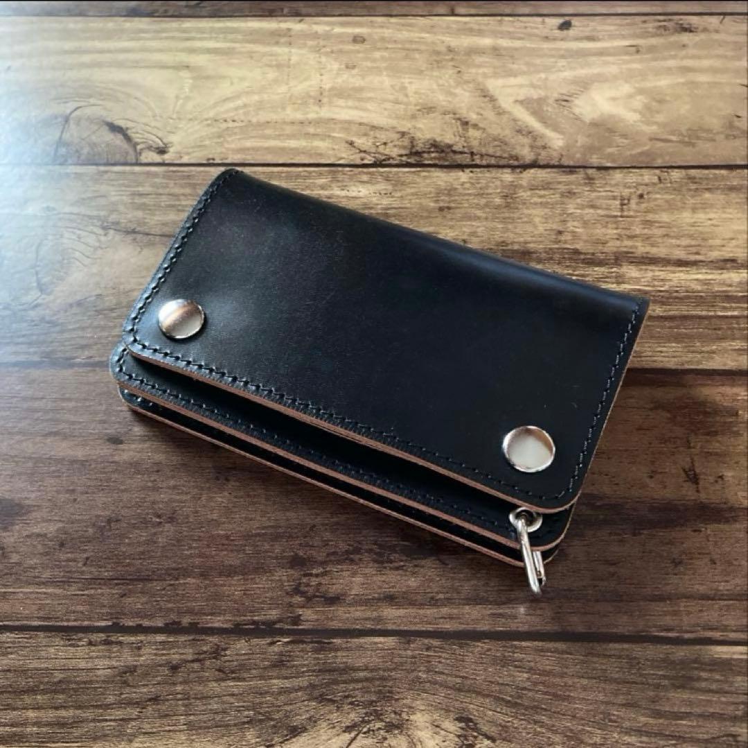 【高山道博】ミドルトラッカーウォレットアポロコンチョ【お札を折らずに収納】