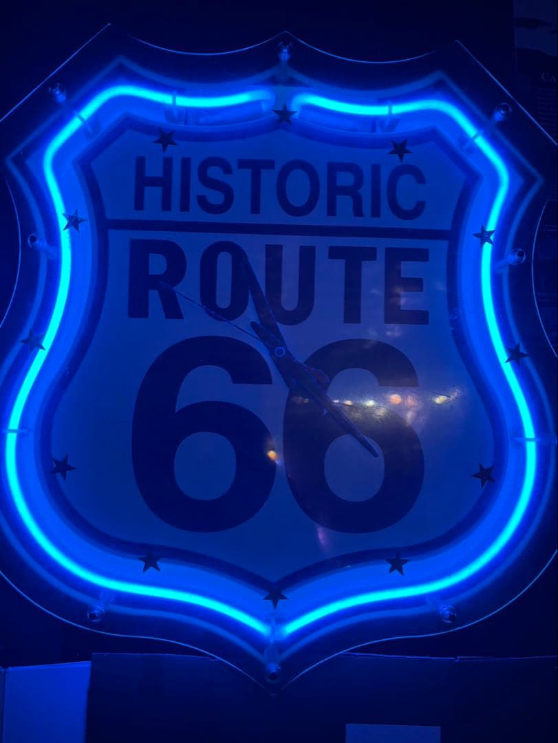 ルート66 ネオン時計