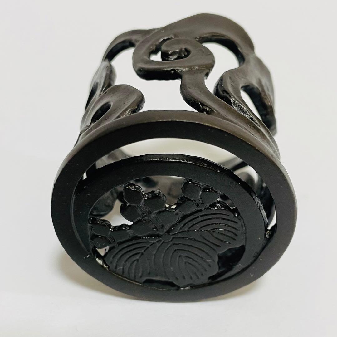 桐端雲蓋置 十四代宮崎寒雉造 銅製 茶道具 共箱