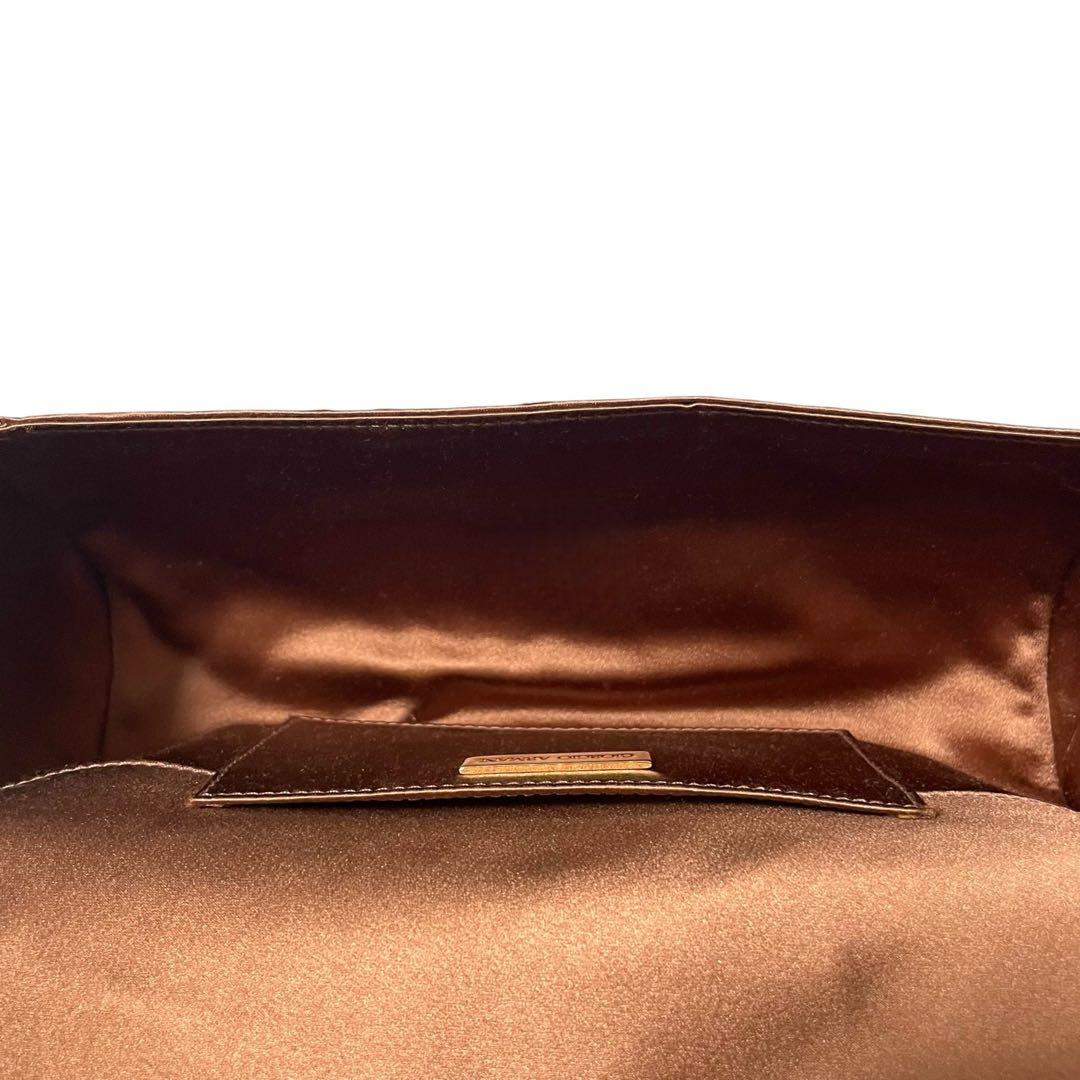 美品 ジョルジオアルマーニ クリスタル フリンジ パーティバッグ 希少モデル