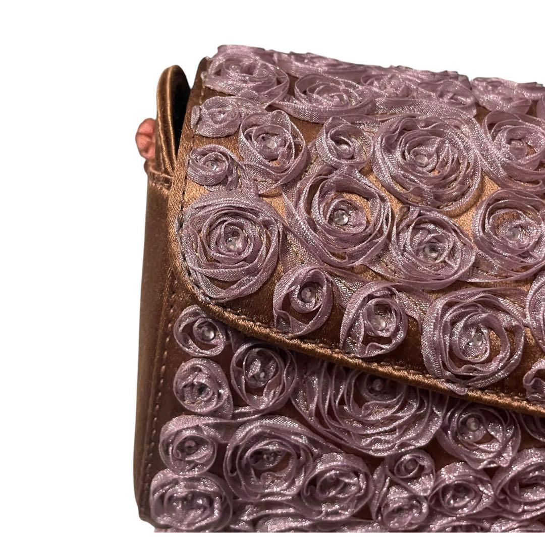 美品 ジョルジオアルマーニ クリスタル フリンジ パーティバッグ 希少モデル