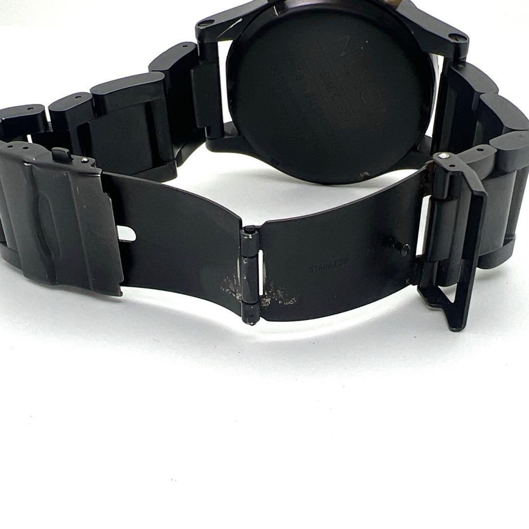 【左リューズ】NIXON ニクソン 51-30 クロノ デイト 黒 稼働品