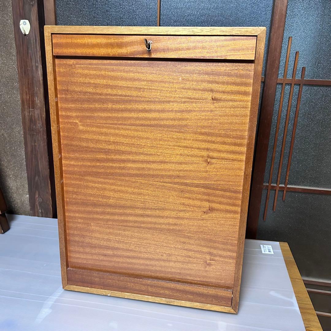 ユニオン 製図ケース A3対応 木製 7段 北欧風 収納　蛇腹シャッター