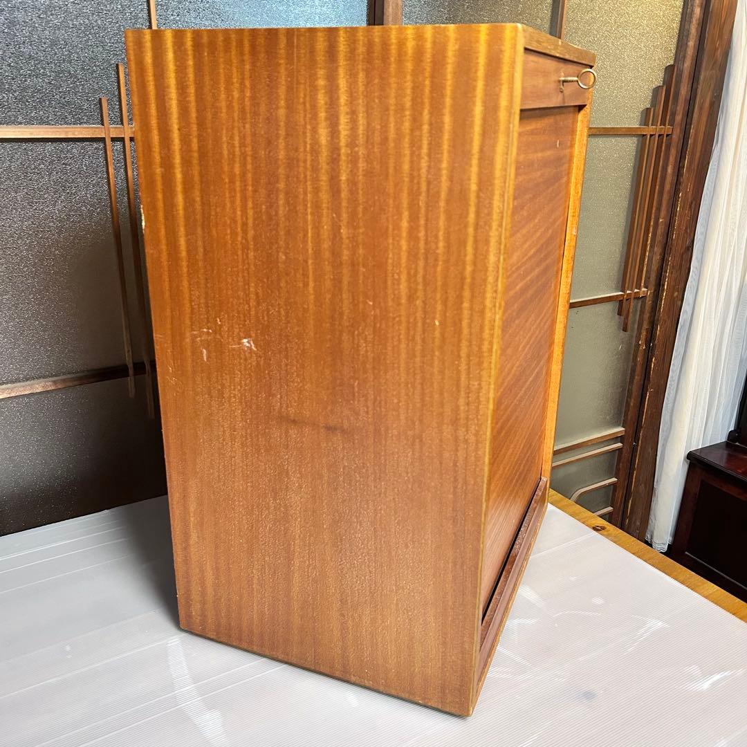 ユニオン 製図ケース A3対応 木製 7段 北欧風 収納　蛇腹シャッター