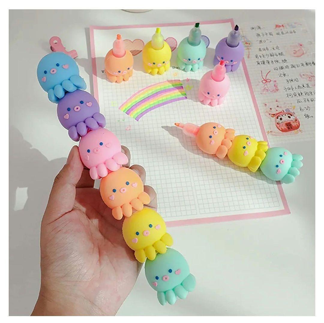 ❤️最終お値下げ❤️【新品】マーカーペン6色油性　タコ　ロケット蛍光　プレゼント