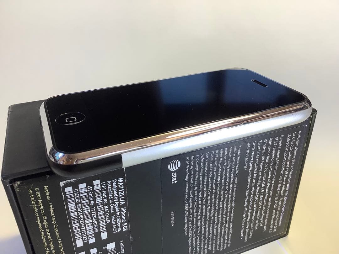 iPhone 2G 8GB iOS1.0 IMEI一致箱入りフルセット