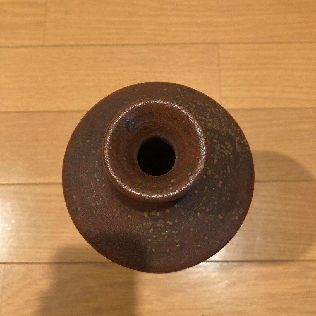 備前焼　竹型　花生け　茶道具　一輪挿し