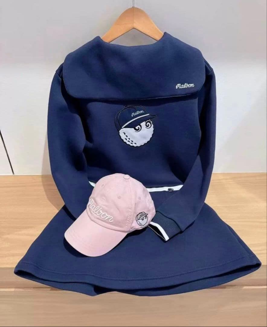 Ｍ　ネイビー　マルボンゴルフ MALBON GOLF ウエア