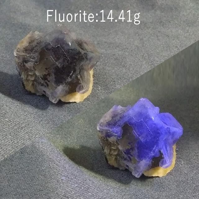 14.41g　闇落ち系ローライト　鉱物標本　マイカ共生　フローライト
