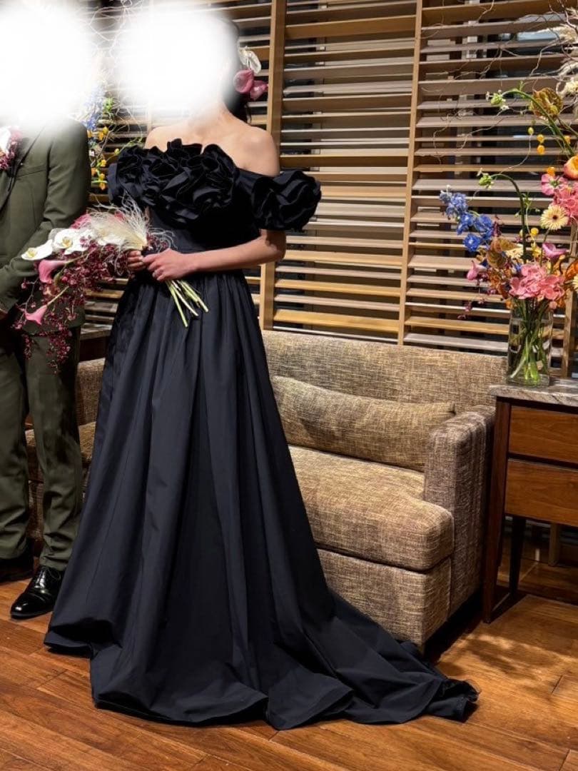 ささ⭐︎美品DRESS PRODUCTION W266ネイビードレス