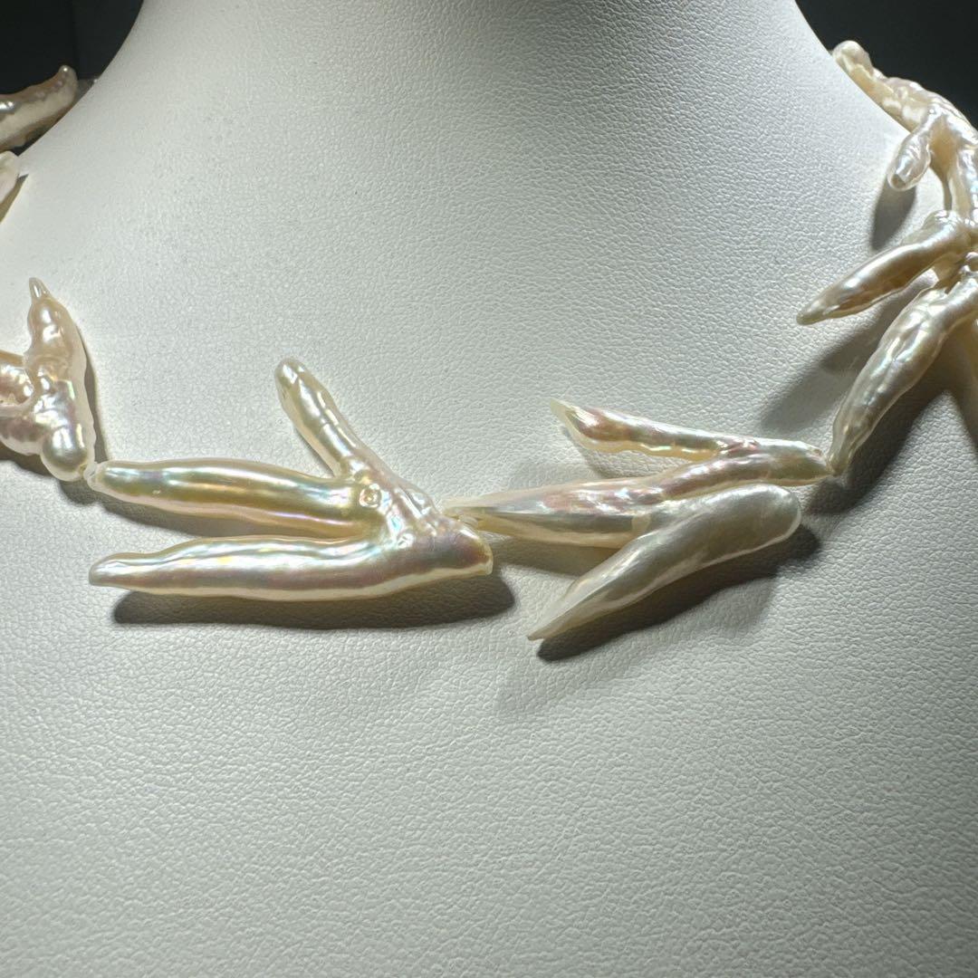 淡水パールネックレス　淡水小枝パールネックレスNO25-989