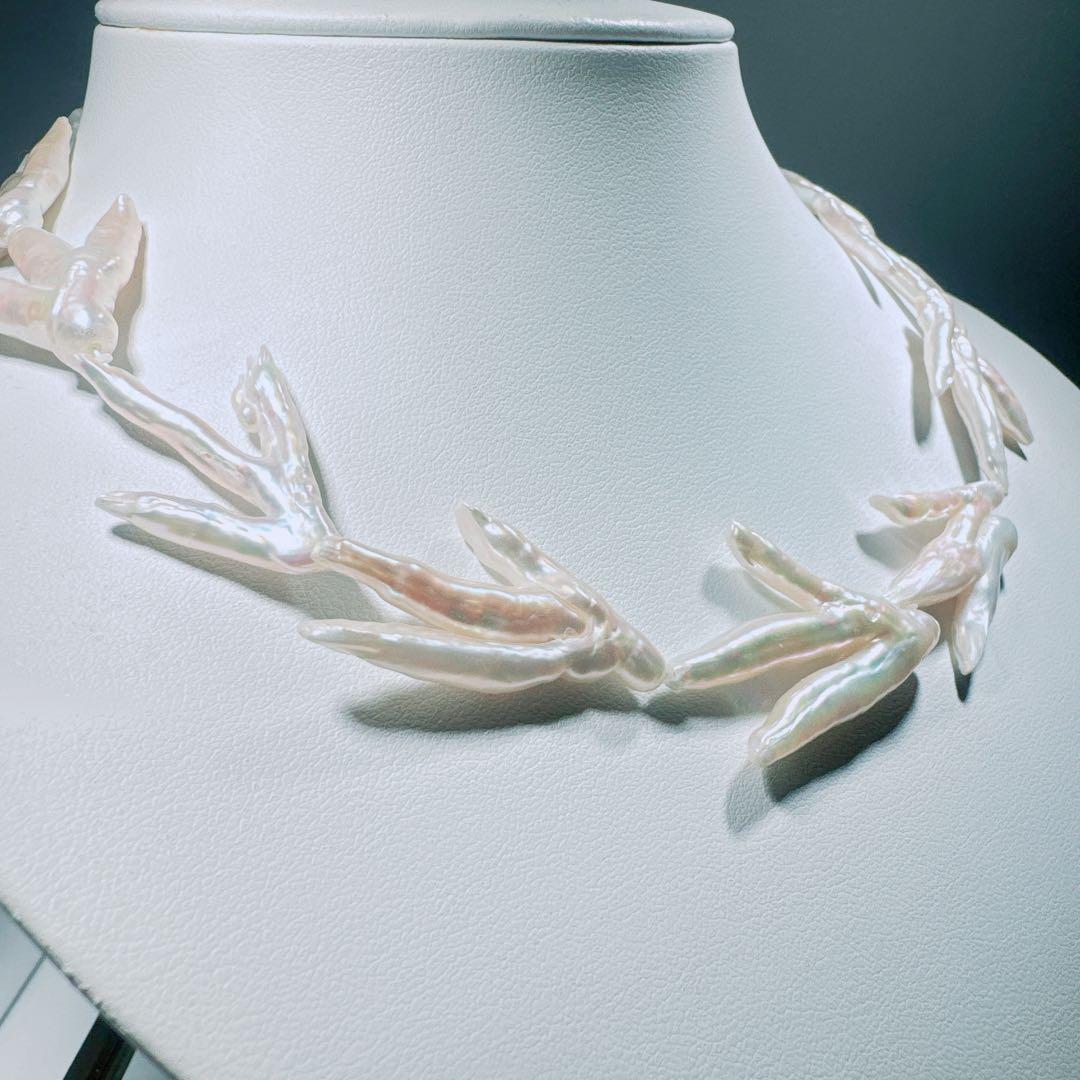 淡水パールネックレス　淡水小枝パールネックレスNO25-989