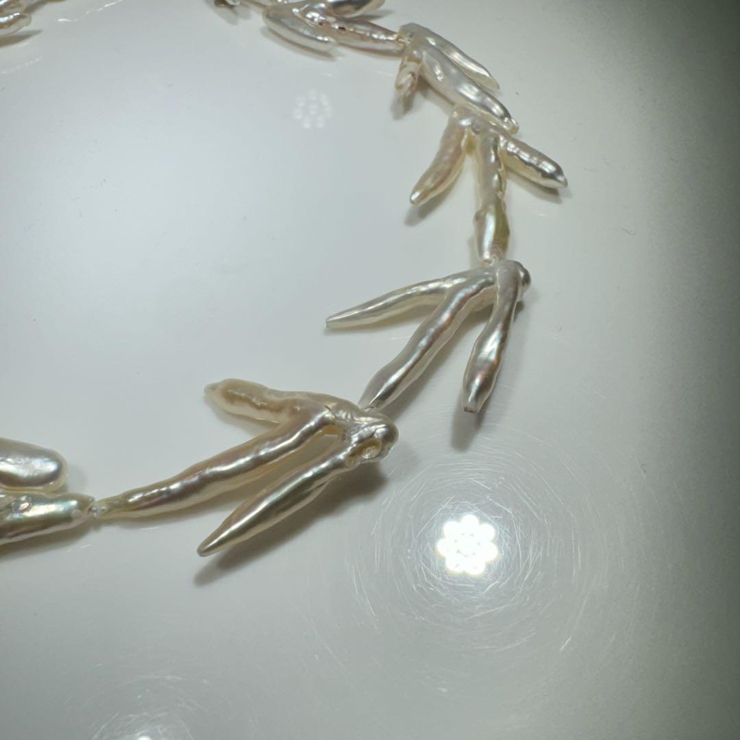 淡水パールネックレス　淡水小枝パールネックレスNO25-989