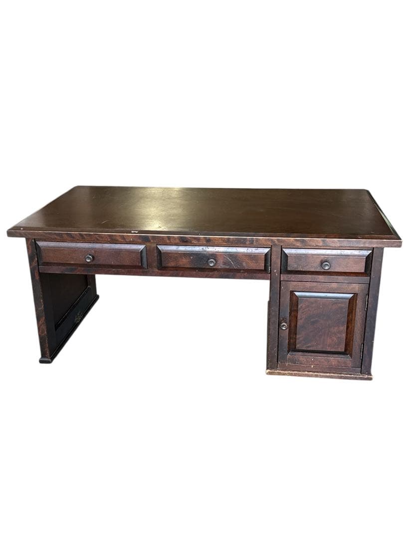 北海道民芸家具　書斎　 樺無垢材 座机/文机/帳場机/作業台/デスク/机