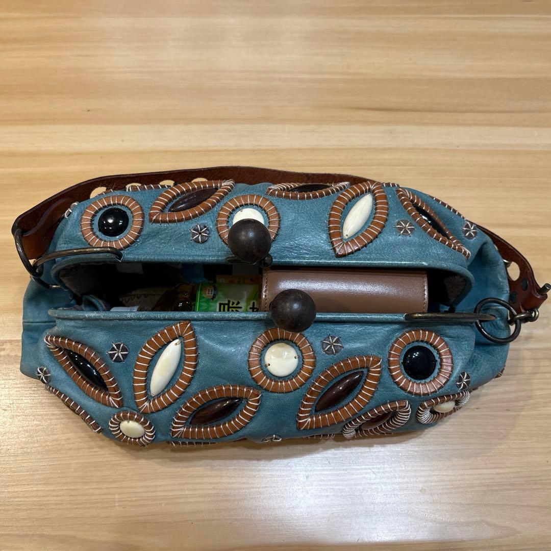 最終お値下げ⭐︎JAMIN PUECH 青いがま口バッグ