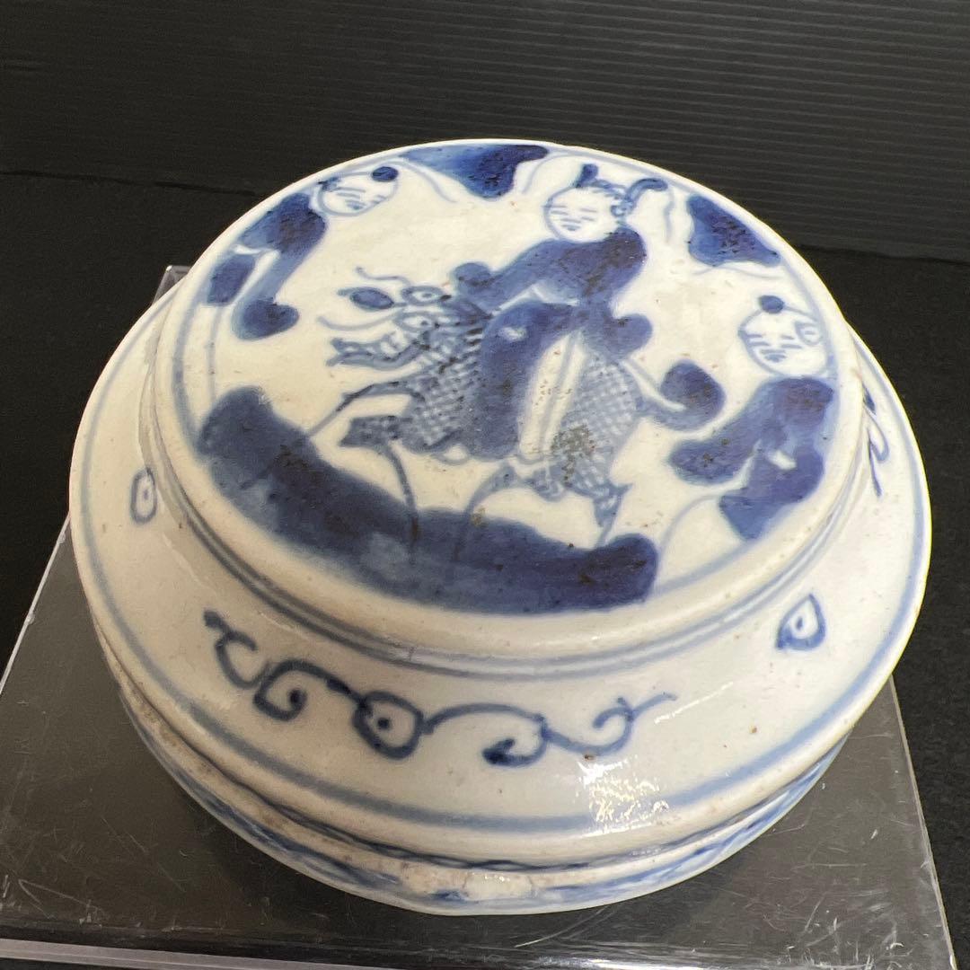 中国清時代　香合　幅約10㎝　東里8-0116①