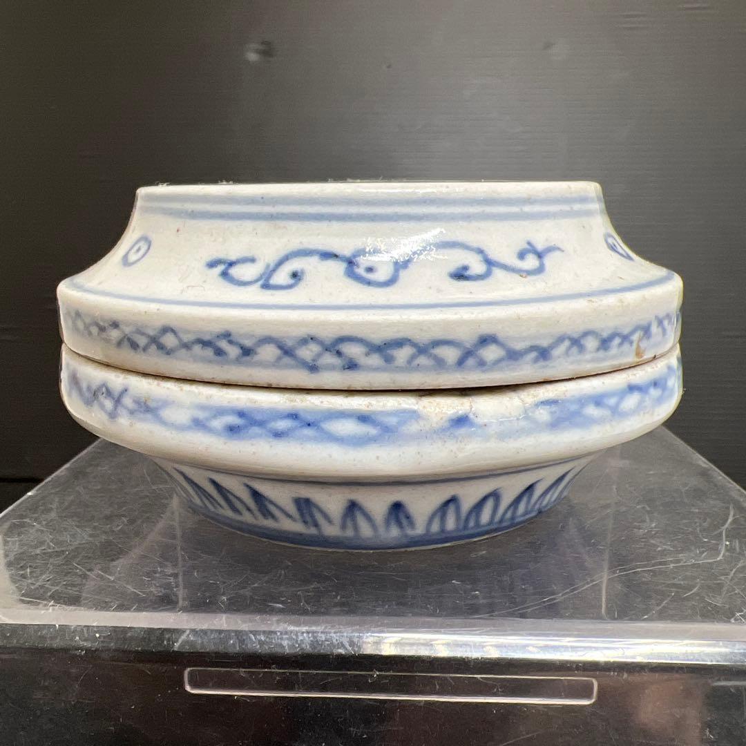 中国清時代　香合　幅約10㎝　東里8-0116①